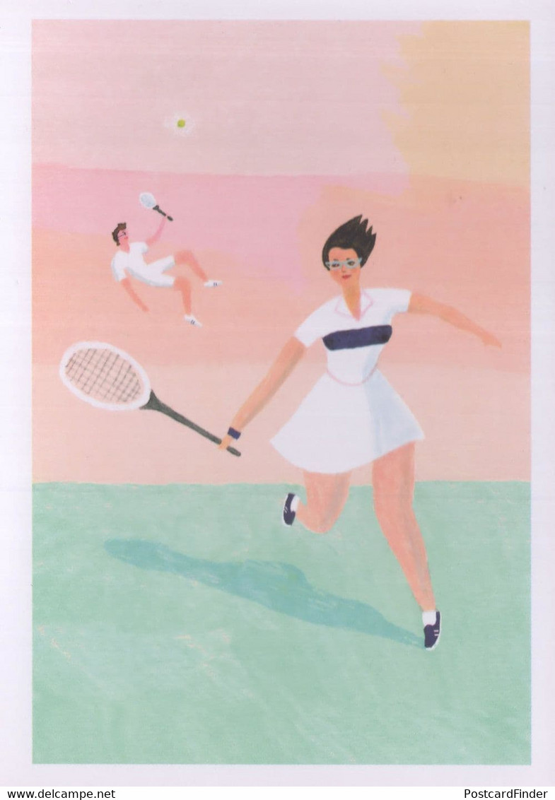 Billie Jean King Womens Tennis Sports Equality Rights Painting Postcard - Non Classés