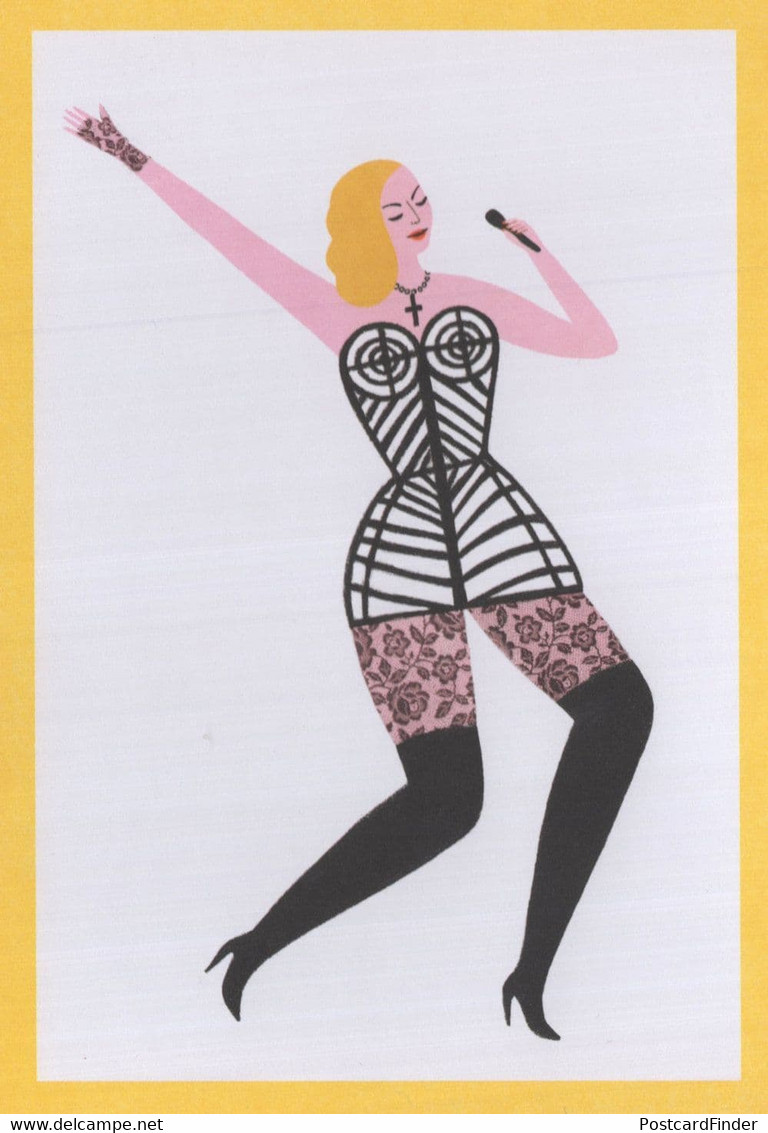 Madonna Girl Power Card Feminism Music Pop Painting Postcard - Non Classés