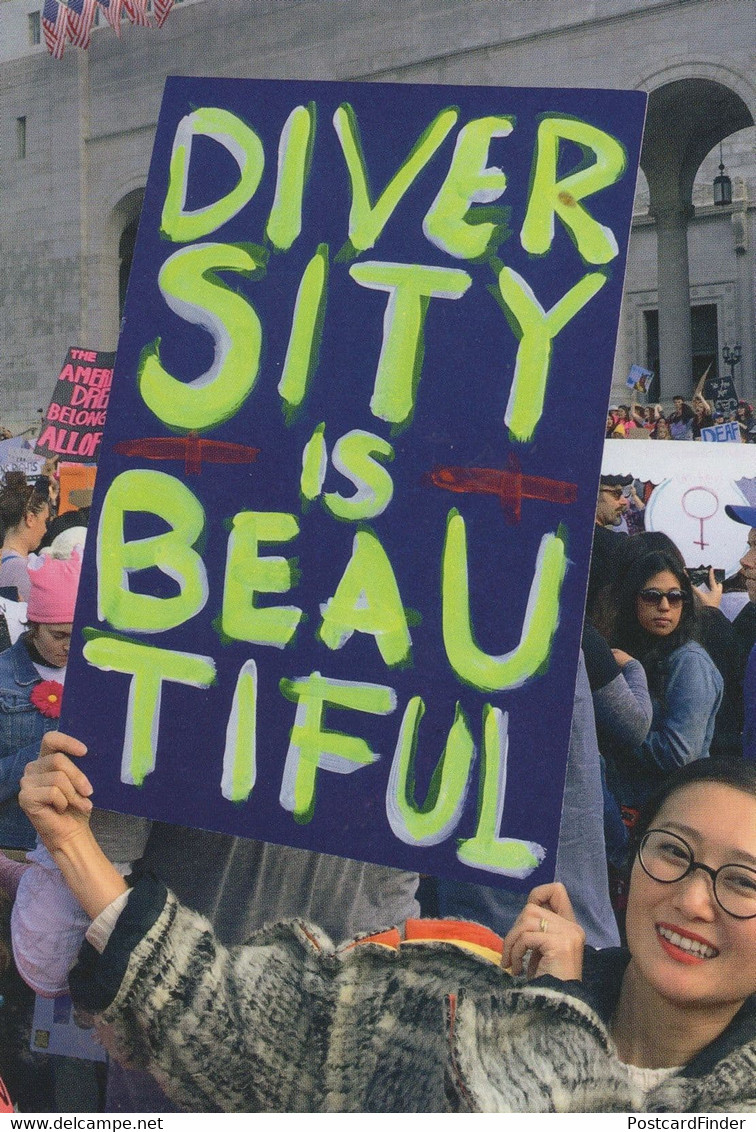Diversity Is Beautiful Anti Racism Discrimination Protest March Postcard - Non Classés