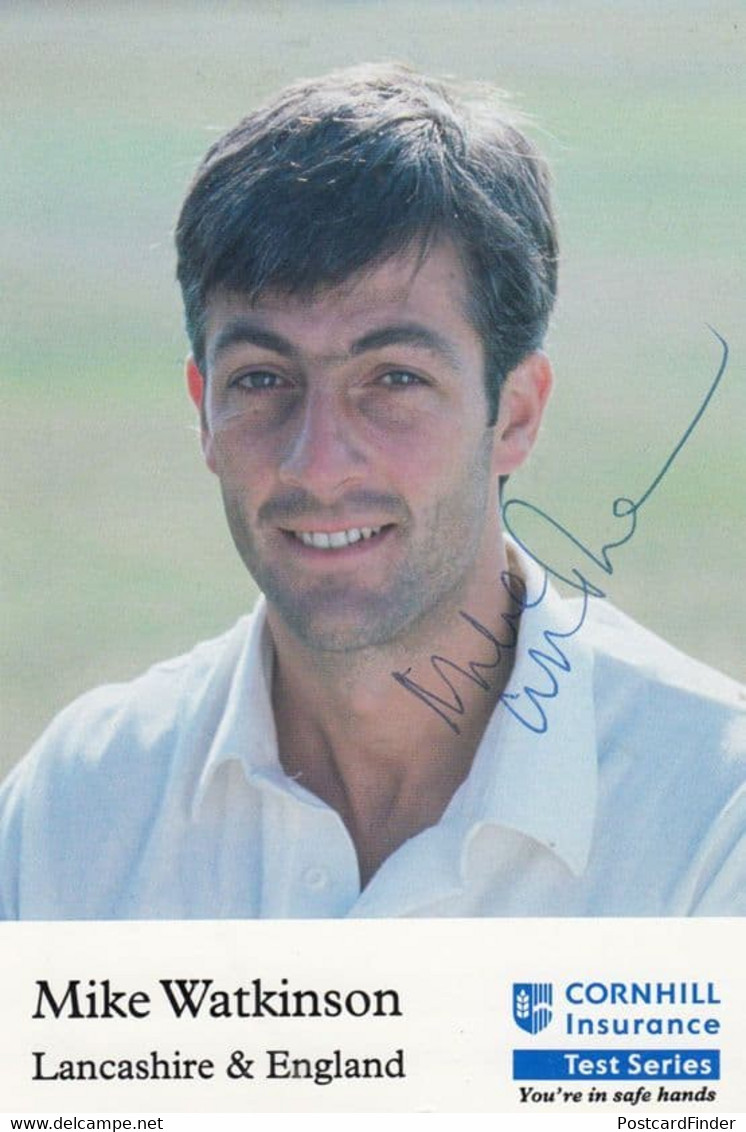 Mike Watkinson Hand Signed Cornhill Cricket Test Series Photo Card - Cricket