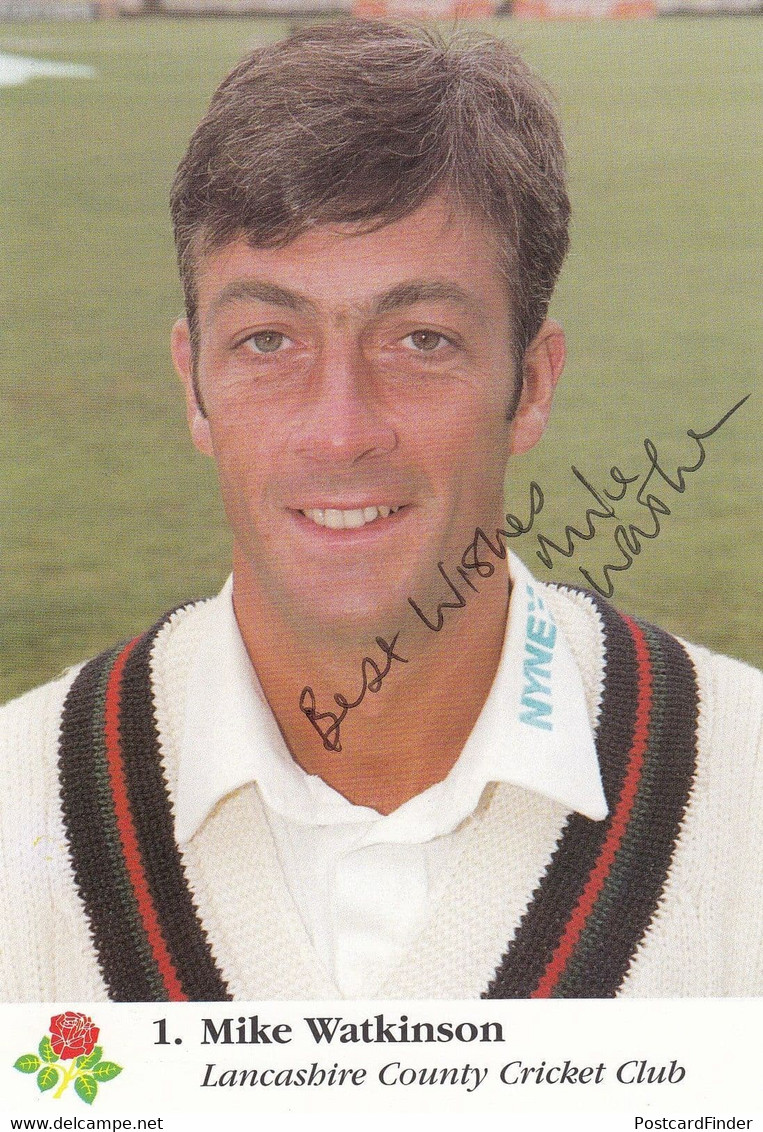 Mike Watkinson Lancashire Cricket Club Team Player Hand Signed Photo - Cricket