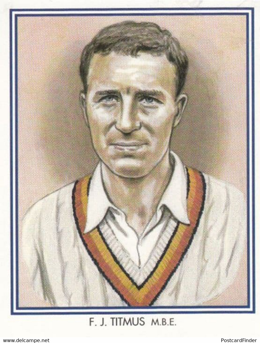 FJ Fred Titmus Middlesex Cricket Club Cricketer Rare Cigarette Card - Cricket