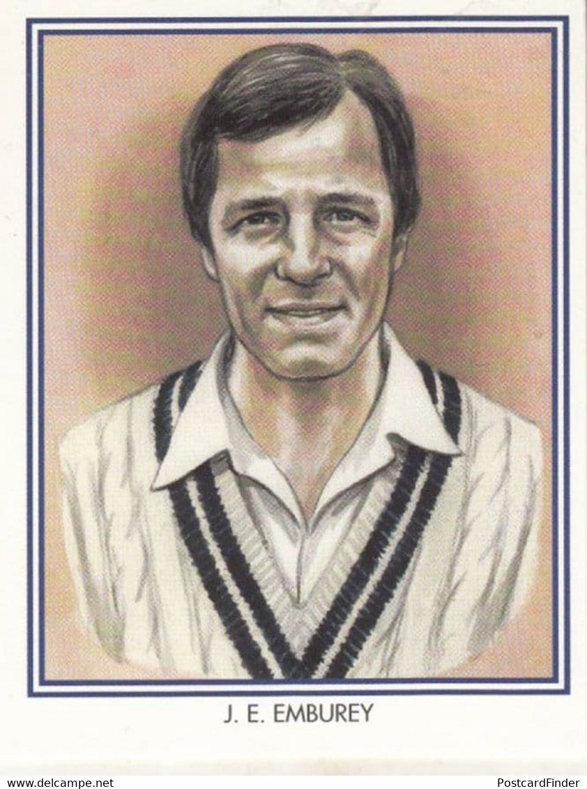 JE John Embury Middlesex Cricket Club Cricketer Rare Cigarette Card - Cricket