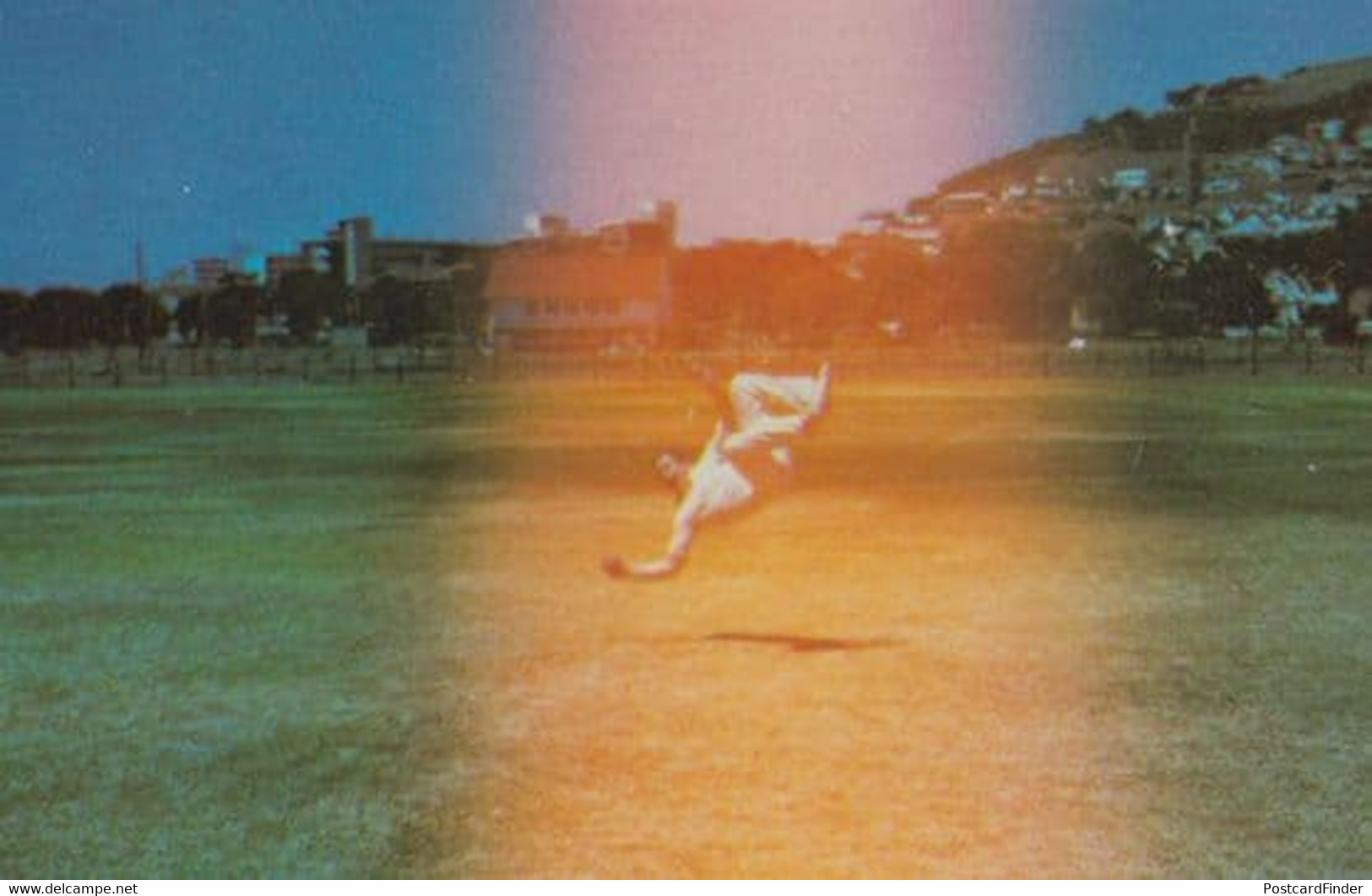 Catch From Heaven 1970s Rare Cricket Photography Illusion Postcard - Cricket