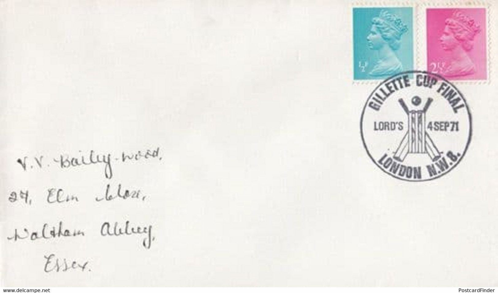 Gillette Cricket Cup Final 1971 First Day Cover Postmark - Cricket