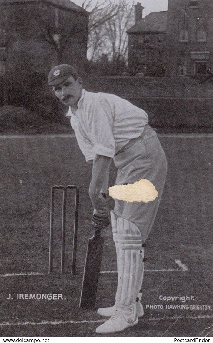 James Iremonger English Cricket Cricketer International Player Antique Postcard - Cricket