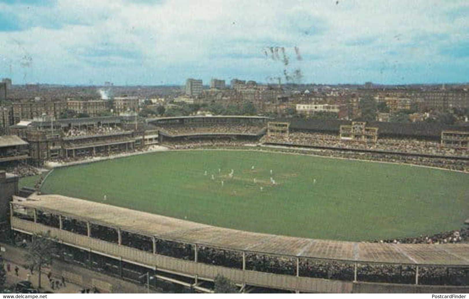 Lords Ground Panoramic Birds Eye 1980s Cricket Postcard - Cricket