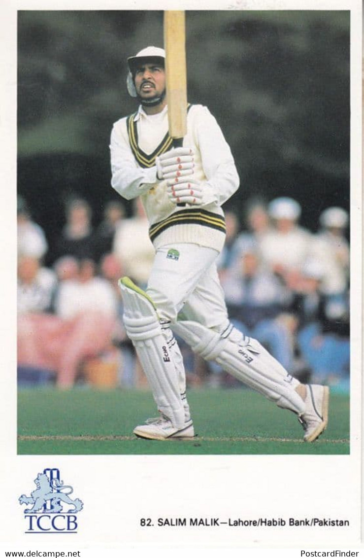 Salim Malik Habib Bank Lahore Pakistan International Cricketer Cricket Postcard - Cricket