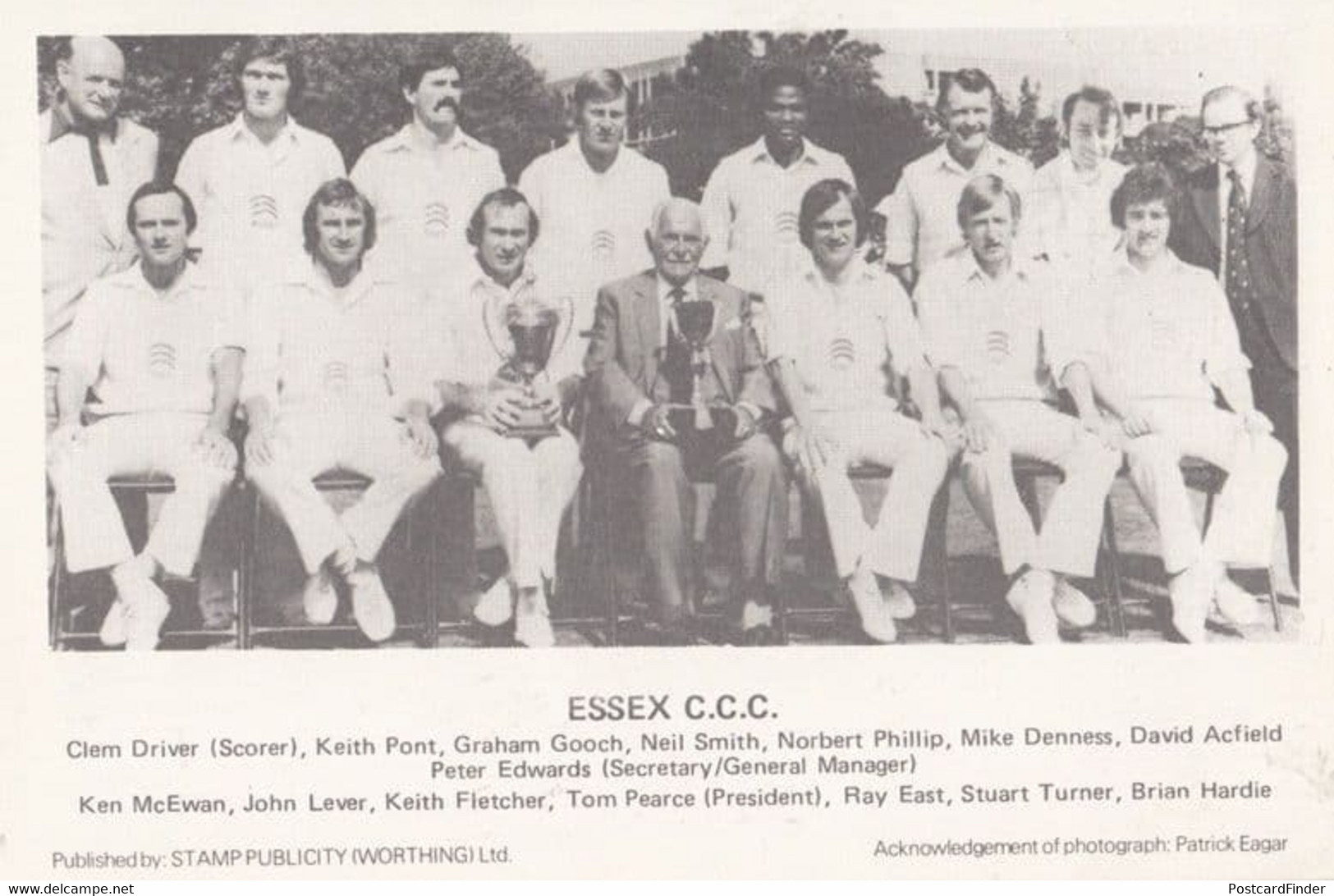 Essex CCC Graham Gooch Norbert Philip Mike Denness Cricket Club Postcard - Cricket