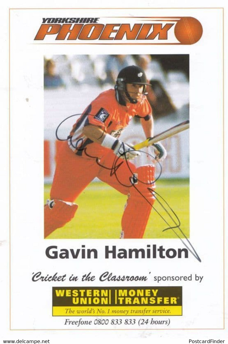 Gavin Hamilton Yorkshire Phoenix Team Hand Signed Cricket Photo - Cricket