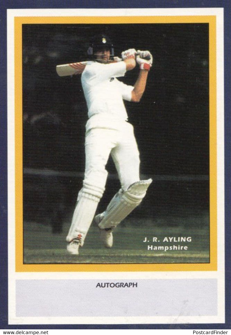JR Ayling Hampshire Limited Edition Vintage Cricket Trading Photo Card - Cricket