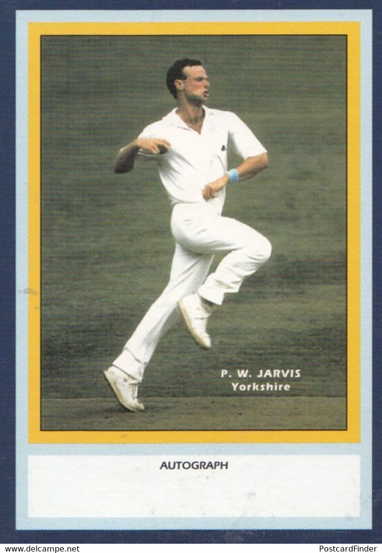 PW Jarvis Yorkshire RARE Limited Edition Vintage Cricket Trading Photo Card - Cricket