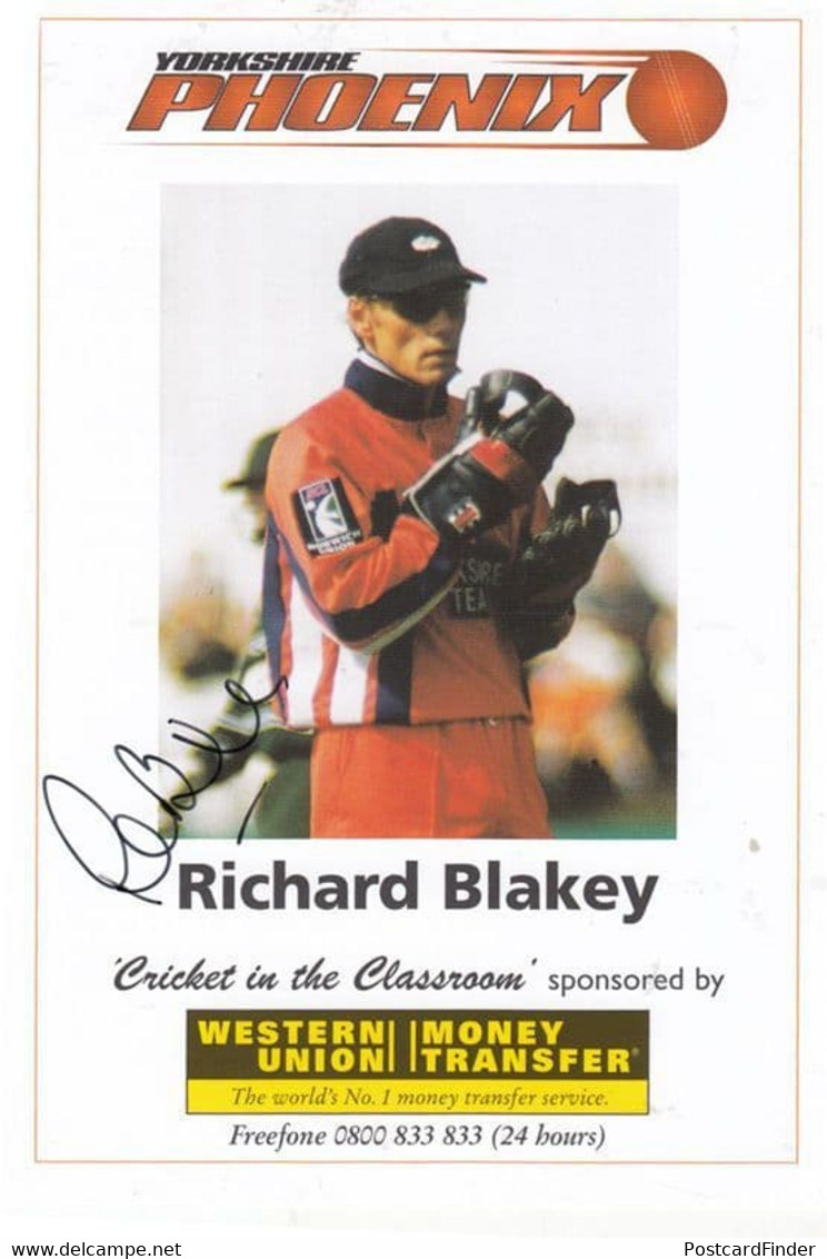 Richard Blakey Yorkshire Phoenix Team Hand Signed Cricket Photo - Cricket