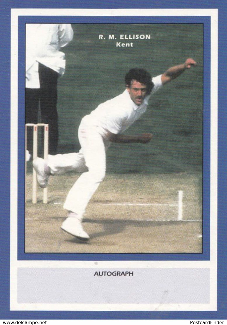 RM Ellison Kent RARE Limited Edition Vintage Cricket Trading Photo Card - Cricket