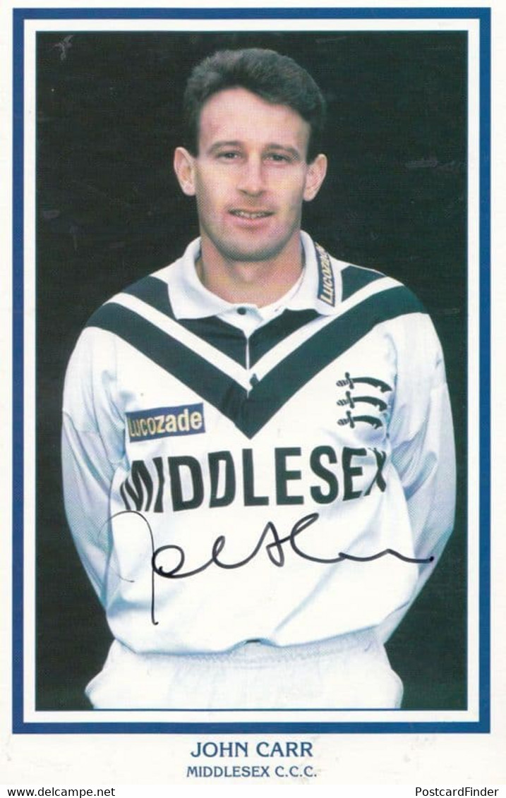 John Carr Middlesex Cricketer Cricket Hand Signed Card Photo - Cricket