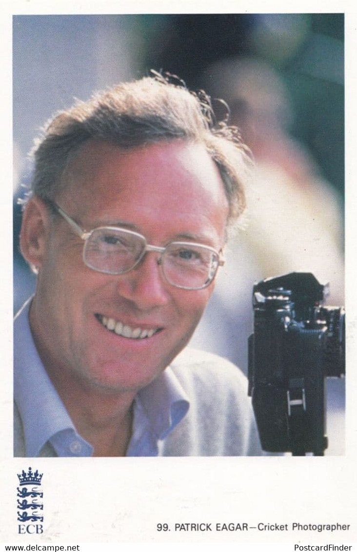 Patrick Eagar BBC Radio TV Newspaper Cricket Photographer Rare Postcard - Cricket