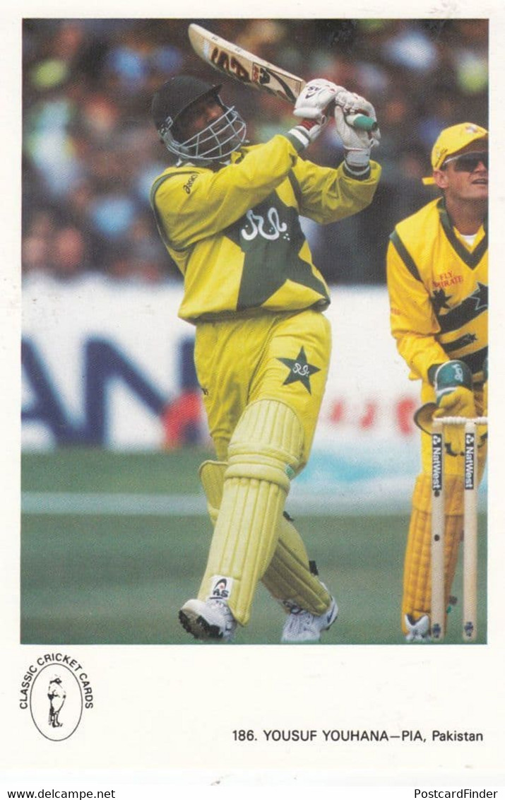 Yousof Youhana Pakistan Cricket Postcard - Críquet