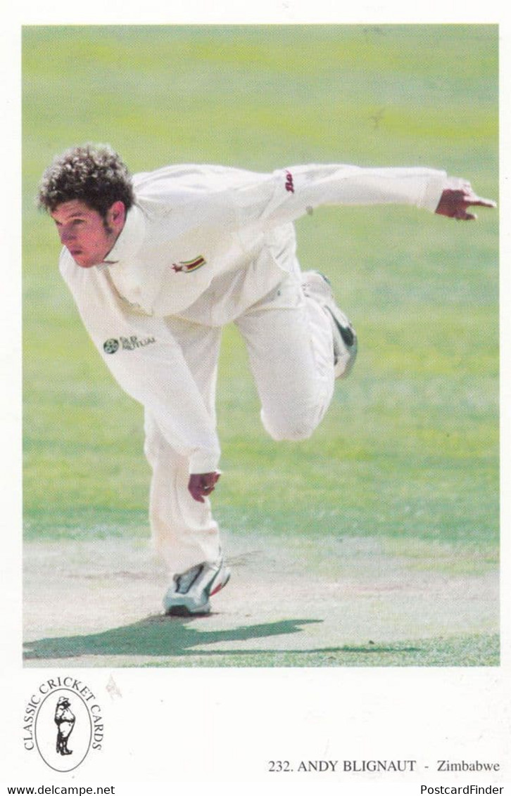 Andy Blignaut Zimbabwe Team Cricketer Cricket Rare Postcard - Críquet