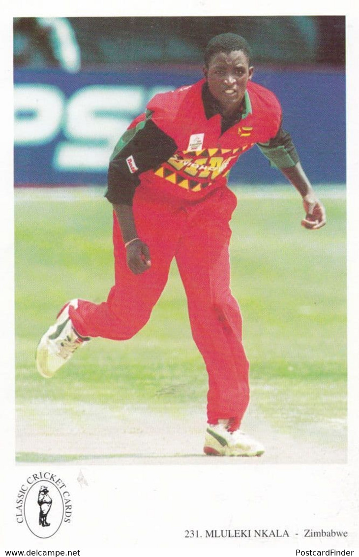 Mluleki Nkala Zimbabwe Team Cricketer Cricket Rare Postcard - Cricket
