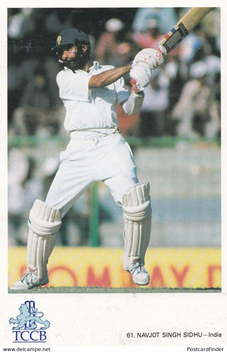 Navjot Singh Sidhu India International Team Cricketer Cricket Postcard - Cricket