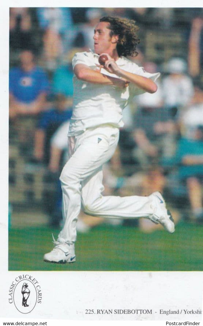 Ryan Sidebottom Yorkshire Team Cricketer Cricket Postcard - Cricket