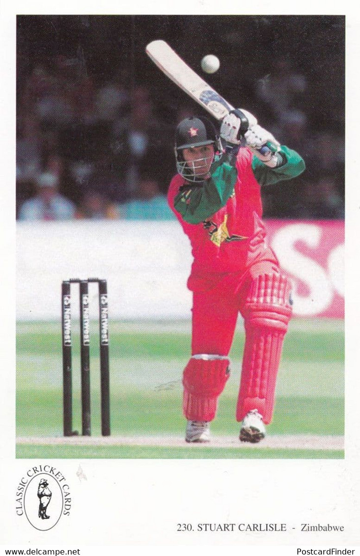 Stuart Carlisle Zimbabwe Team Cricketer Cricket Rare Postcard - Críquet