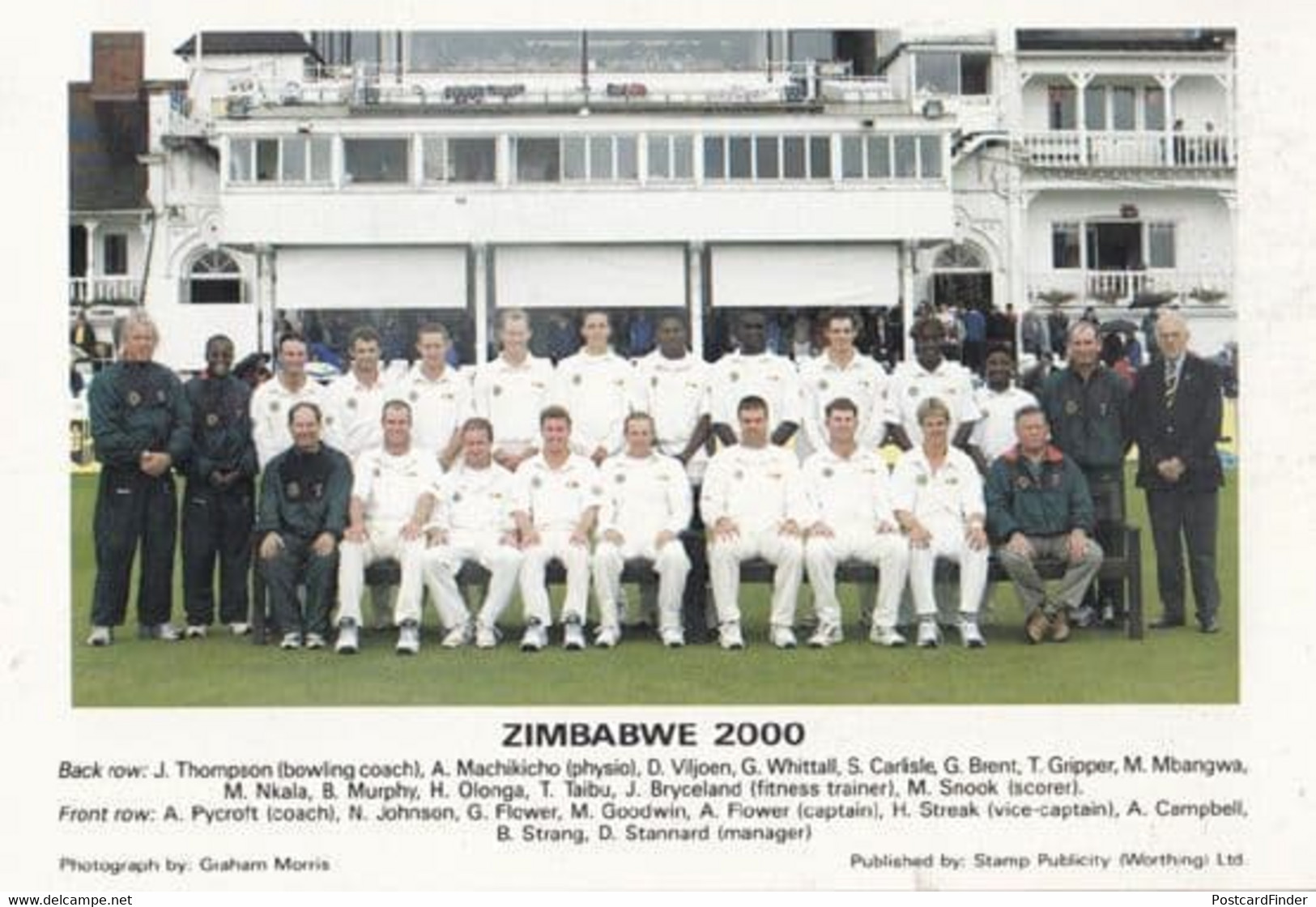 Zimbabwe 2000 G A Flower T Taibu H Streak International Team Cricket Postcard - Cricket