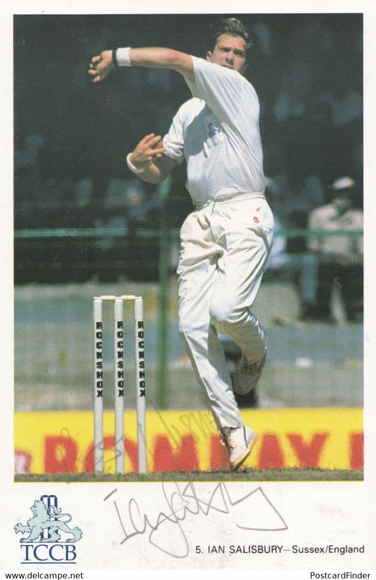 Ian Salisbury Sussex Classic Club Cricket Hand Signed Photo Postcard - Cricket