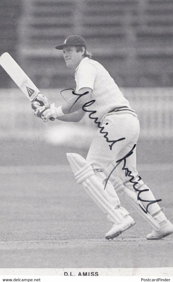 Dennis Amiss Cricket Card Hand Signed Limited Edition Photo Postcard - Cricket