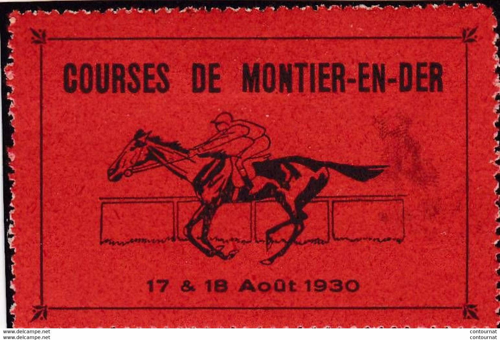 Vignette 52 MONTIER EN DER Haute Marne Courses Hippisme 17 & 18 Aout 1930   - T41 Chevaux - Sports