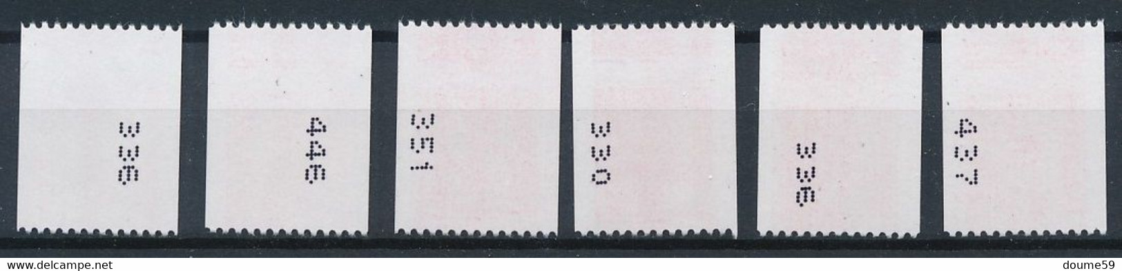 FB-462: FRANCE: Lot Avec N°4572** (6) Dégradé D'impression Très Défectueuse Avec Bandes De Phosphore Et N° Noir - Unused Stamps