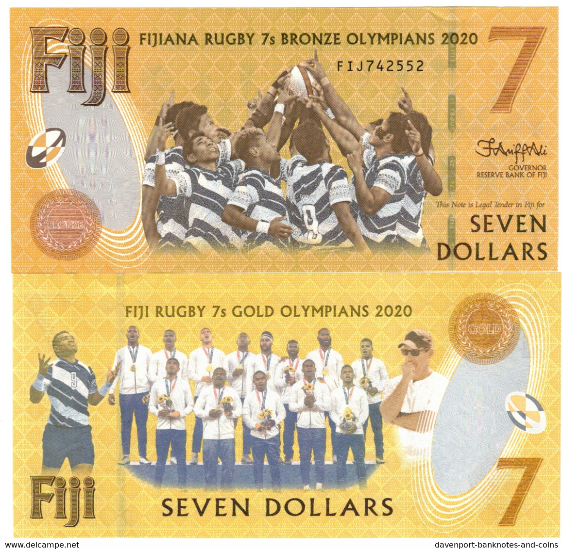 Fiji 7 Dollars 2020 (2022) UNC - Fidschi