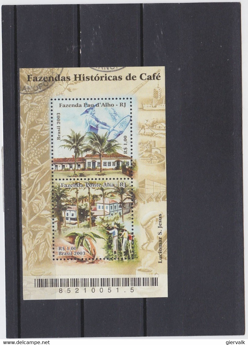 BRASIL 2003 BLOCK HISTORY OF COFFEE.CTO/USED. - Used Stamps