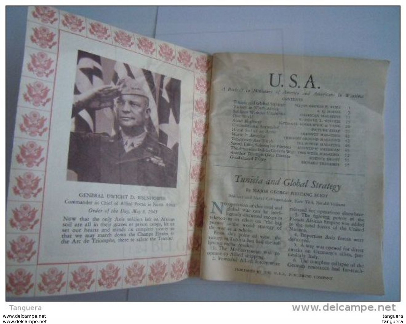 U.S.A USA  Vol. 1 N° 2 A portrait in miniature of America and americans in Wartime end 1943 small book