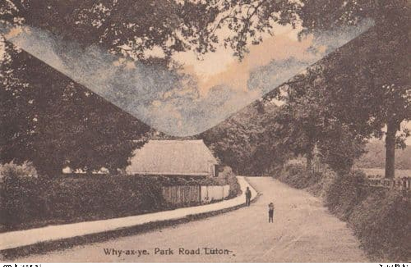 Luton Beds 1914 Antique Whyaxye Park Road War Wartime Postcard - Other & Unclassified