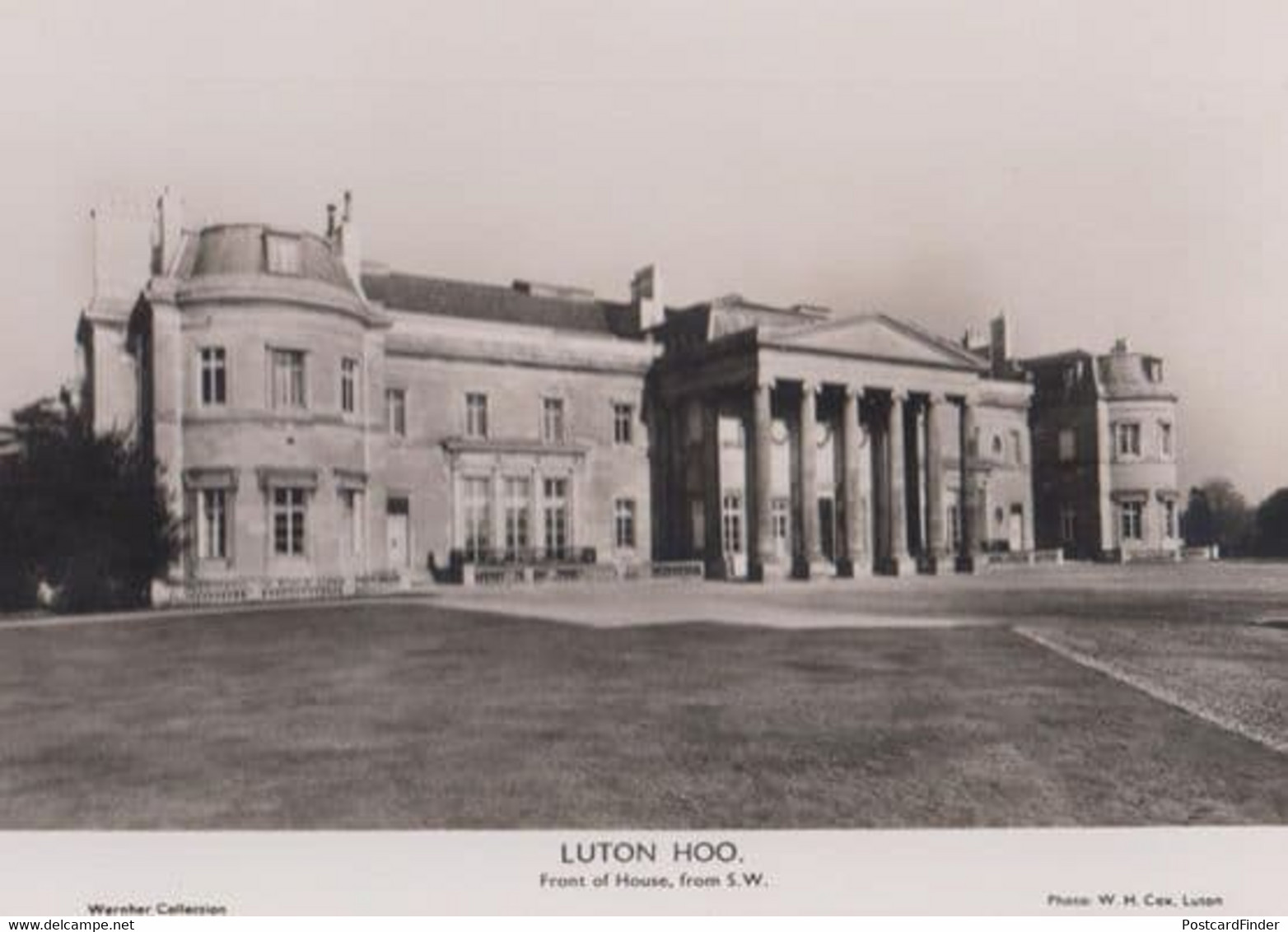 Luton Hoo Front Of House The Wernher Collection Real Photo Postcard - Sonstige & Ohne Zuordnung