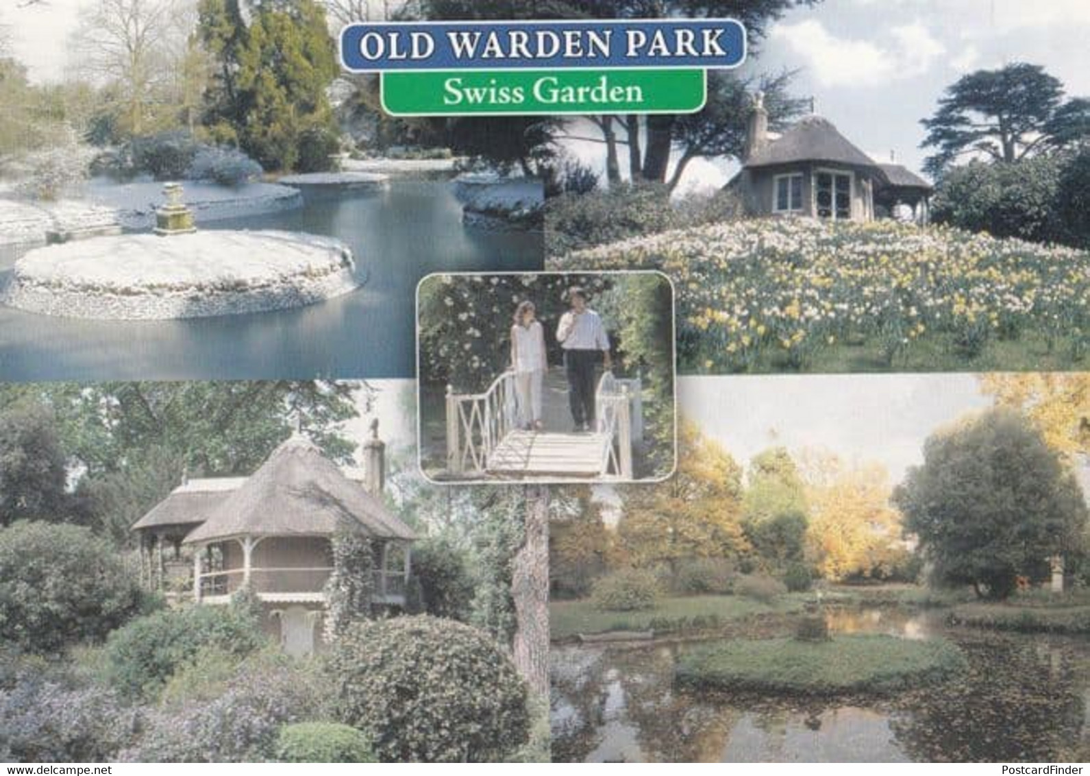 Old Warden Park Swiss Garden Beds Bedfordshire Postcard - Otros & Sin Clasificación