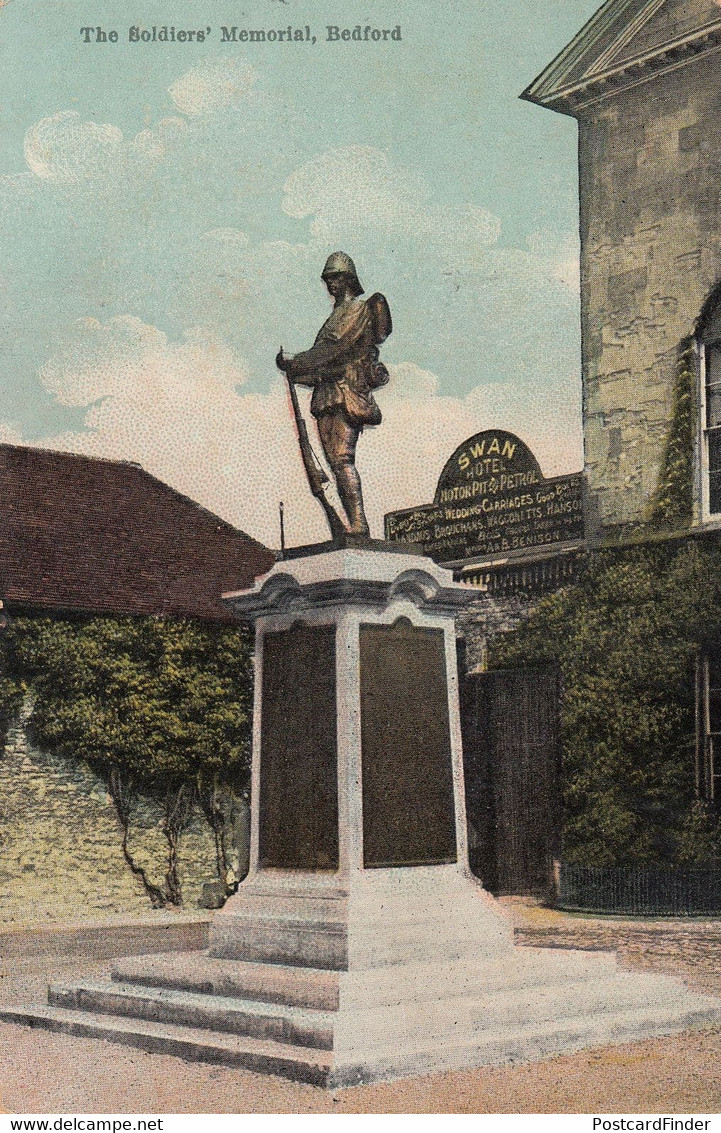 The Soldiers Memorial Bedford Old Military Postcard - Other & Unclassified