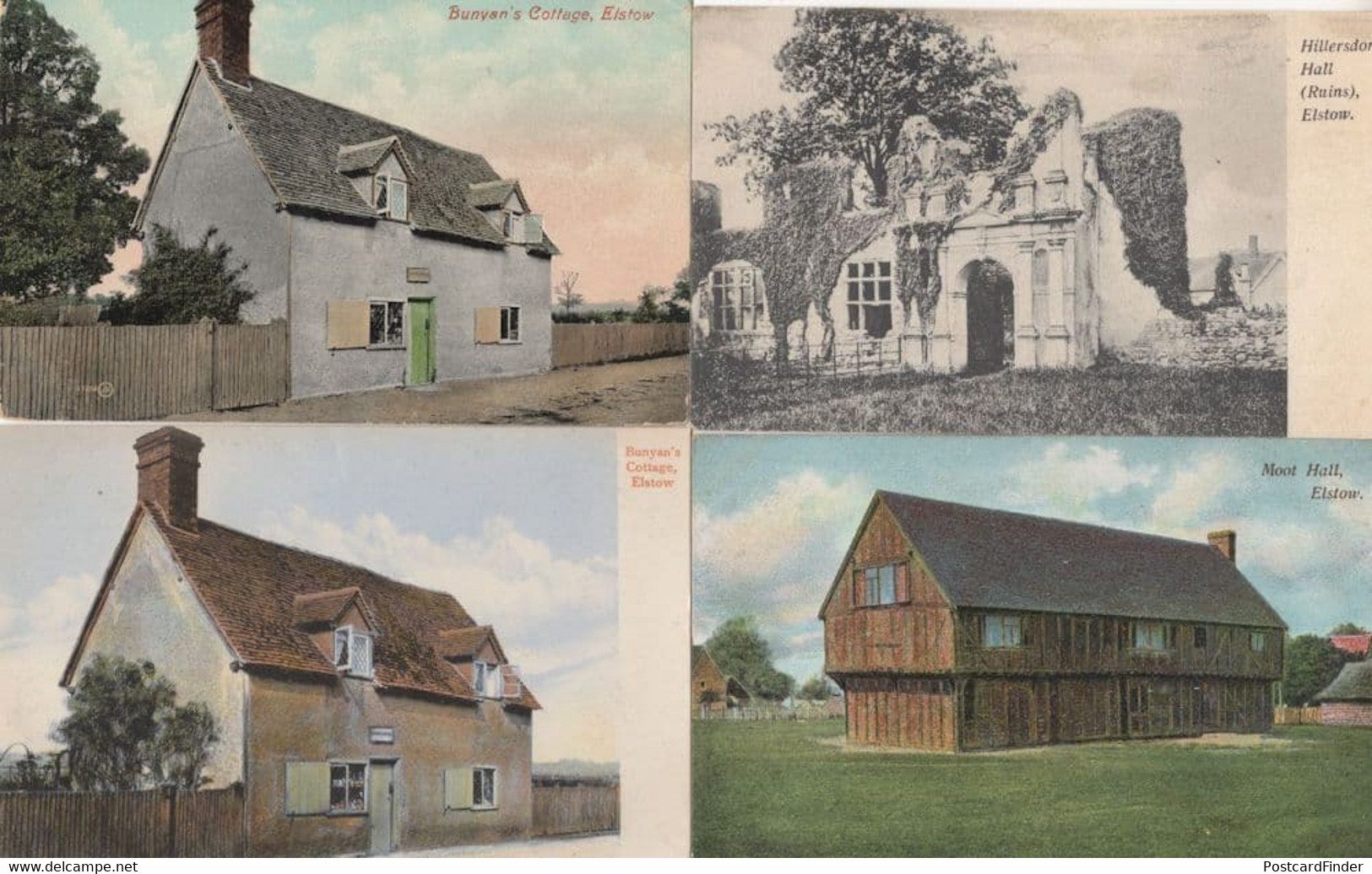 Bunyans Cottage Moot Hall Elstow Bedford 4x Postcard S - Andere & Zonder Classificatie
