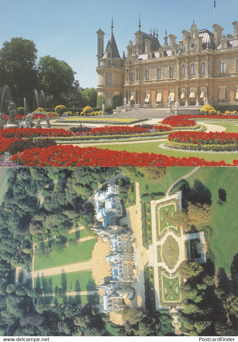 Waddesdon Manor Lord Rothschild Spectacular Aerial Buckinghamshire 2x Postcard S - Buckinghamshire