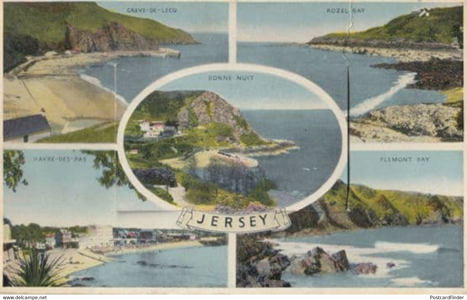 Jersey Bonne Nuit Rozel Plemont Bay Mailing Novelty Postcard - Altri & Non Classificati