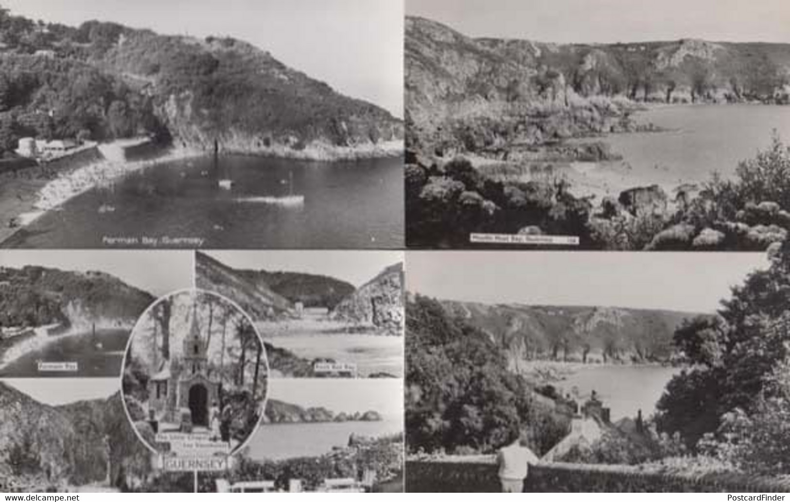 Moulin Huet Bay Fermain Peastacks 4x Vintage Real Photo Guernsey Postcard S - Other & Unclassified