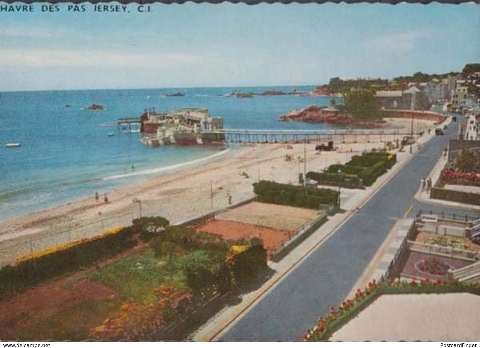 Ommaroo Hotel Jersey Swimming Pool 1960s Postcard - Altri & Non Classificati