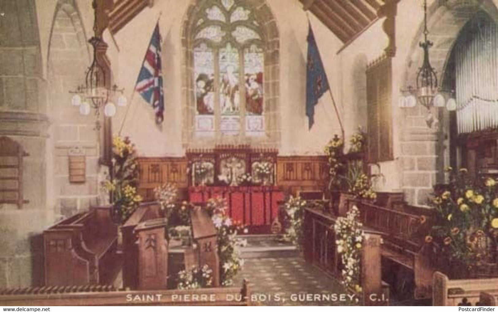 Saint Pierre Church Interior Guernsey Postcard - Sonstige & Ohne Zuordnung