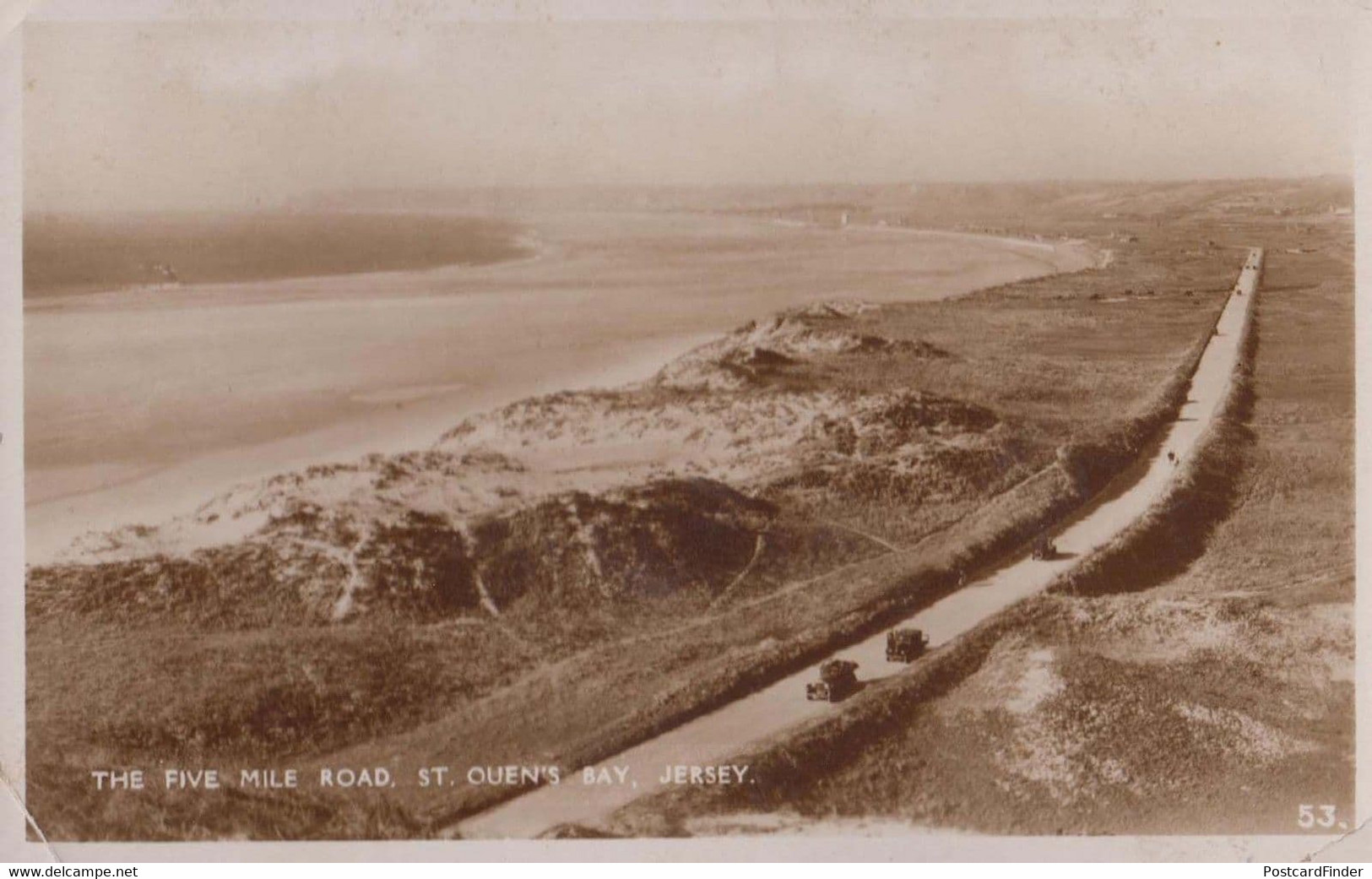 The Five Mile Road St Queens Bay Jersey Real Photo Postcard - Otros & Sin Clasificación