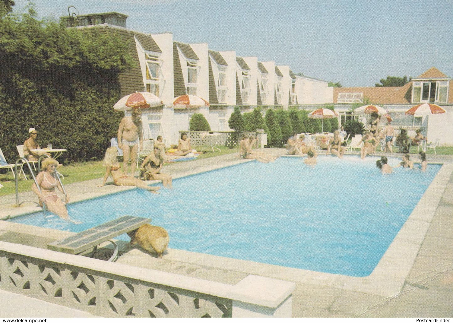 Swimming Pool At Saints Bay Hotel St Martins Guernsey Postcard - Andere & Zonder Classificatie