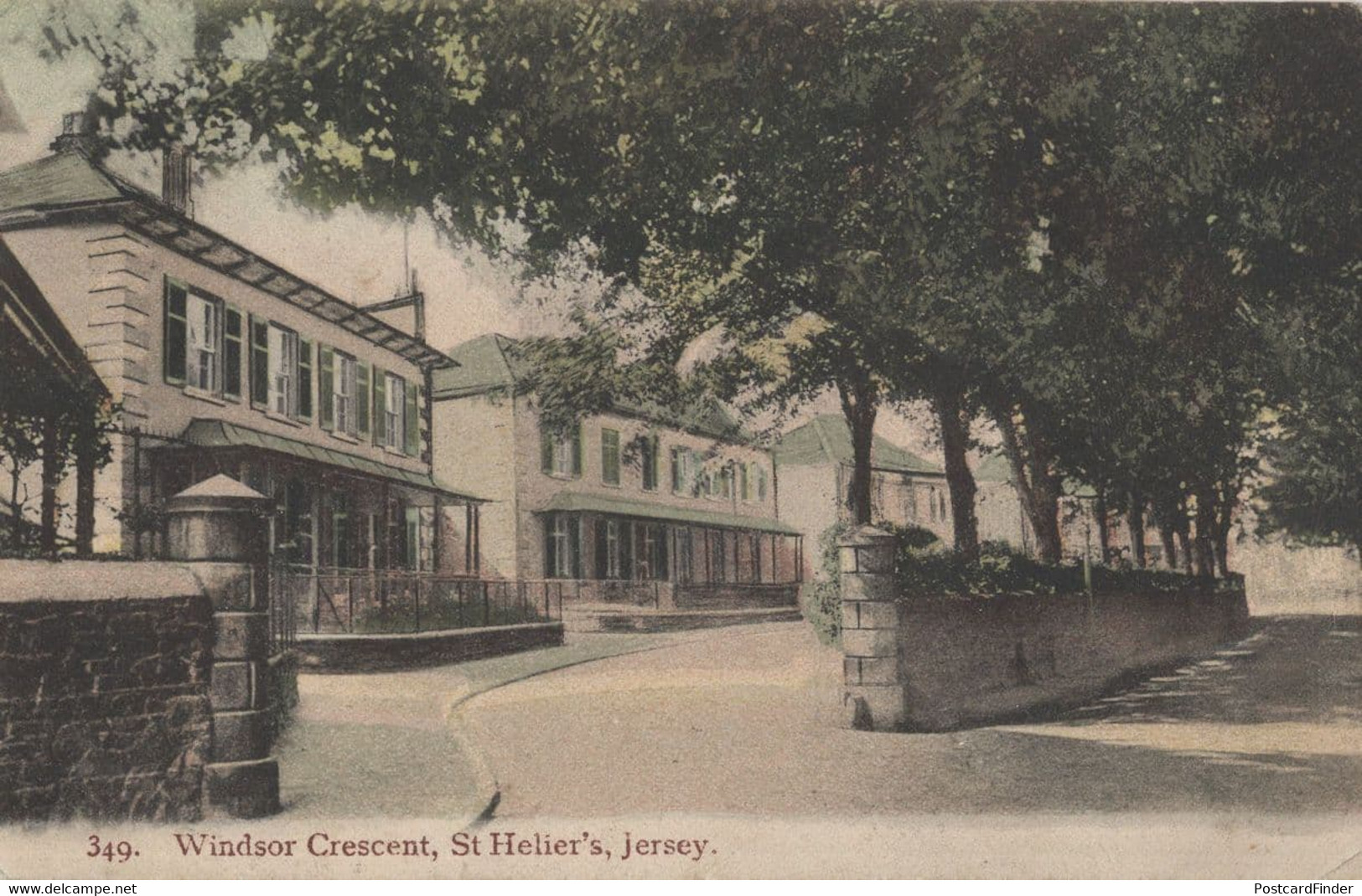 Windsor Crescent St Heliers Jersey Antique Postcard - Sonstige & Ohne Zuordnung