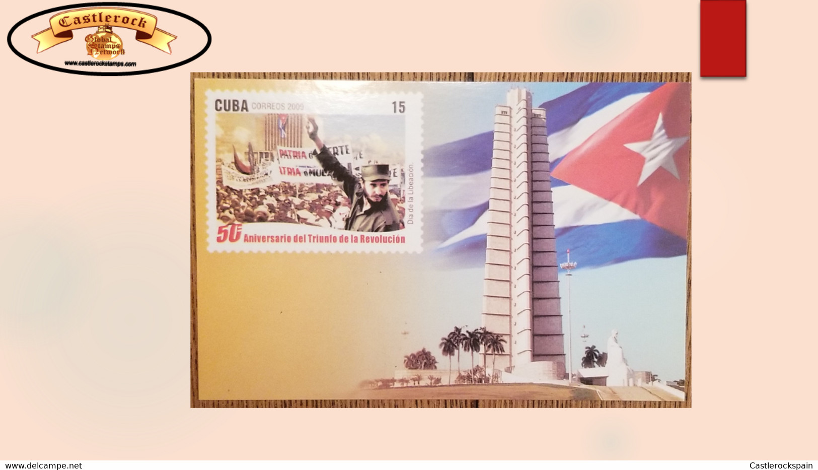 O) 2009 CUBA, FIDEL CASTRO, JOSE MARTI MONUMENT SQUARE OF THE REVOLUTION, MAXIMUM CARD, XF - Maximum Cards