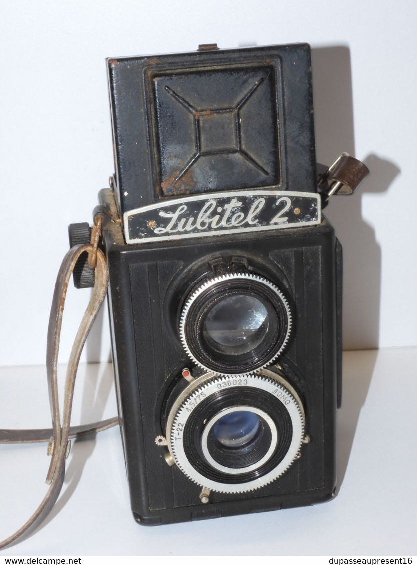 * ANCIEN APPAREIL PHOTO LUBITEL 2 JUS DE GRENIER COLLECTION VITRINE DECO XXe    E