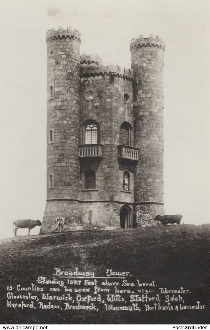 Broadway Tower Gloucester History Real Photo Old Postcard - Other & Unclassified